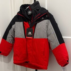 ZeroXposur Boys Puffer Jacket in Red, Black, and Gray